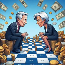 Read more about the article Powell vs Lagarde, deux approches antagonistes du « jeu » monétaire